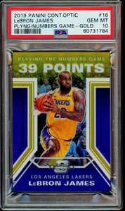 2019 Contenders Optic Playing the Numbers Game Gold #16 LeBron James /10 PSA 10 - Bild 1 von 2