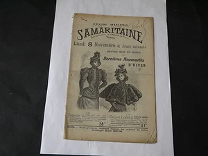 CATALOGUE SAMARITAINE MODE DERNIÈRES NOUVEAUTÉS D'HIVER 1898 - Picture 1 of 1