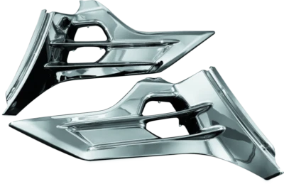 Cubiertas de caja de batería con persianas Kuryakyn para Honda GL1800 12-17 cromadas Foto 1 de 2