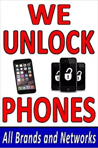 We UNLOCK Cell Phones smartphones Advertising poster sign 24"x36" - Picture 1 of 3