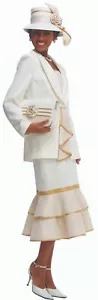 Sunday Best Women Church Suit - Soft Crepe Fabric - Standard to Plus Size - 289 - Picture 1 of 2