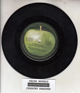 PAUL McCARTNEY & WINGS Helen Wheels 7" 45 vinyl record + juke box title strip - Picture 1 of 2
