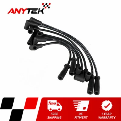 Juego de cables de bujía de 7 mm para Jeep Comanche Cherokee Wrangler L6 1991-1999 4,0 L Foto 1 de 4