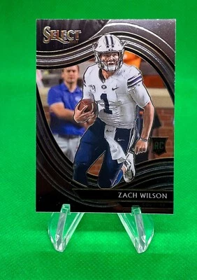 2021 Chronicles Prestige Draft Picks Zach Wilson Green Foil Rookie RC #82 - Image 1 of 2