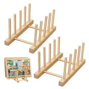 Barydat 2 Pcs Wooden Puzzle Display Stand Jigsaw Puzzle Holder Rack, Puzzle - Picture 1 of 7