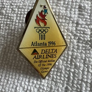 1996 Atlanta Olympics Centennial delta airlines rhombus lapel pin - Picture 1 of 6