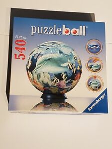Ravensburger Puzzleball Dolphin Underwater World 540 pieces Complete Puzzle Used