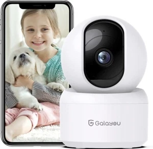 Indoor Security Camera 2K, Galayou Pet Camera, 360 Degree Wifi Home Security Cam - Picture 1 of 9