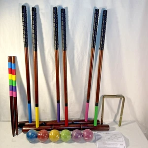 SpexDarxs Six Player Croquet Sets, 35’’ Croquette Set with Premium Wooden Mal... - Picture 1 of 16