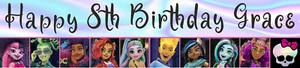 Personalised Monster High Banners Opt 3  Toys, Cards, Calendars Posters - Picture 1 of 4