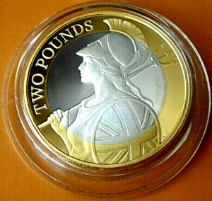 2015 U.K SILVER PROOF THE DEFINITIVE BRITANNIA £2 COIN NEW DESIGN SCARCE & RARE - Picture 1 of 5