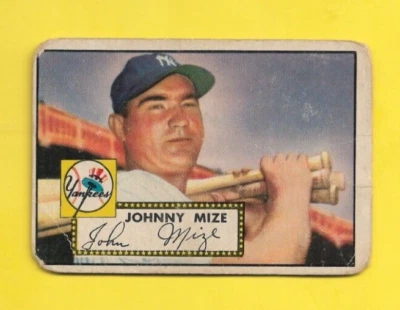 1952 Topps Johnny Mize #250 New York Yankees GOOD FREE SHIPPING - Image 1 of 2