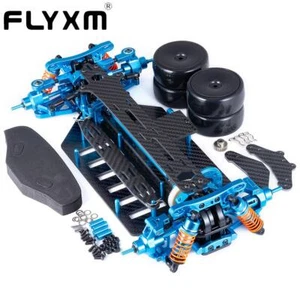 FLYXM Car Frame Metal Shaft Drive Carbon Fiber Chassis For 1/10 4wd TT02 RC TT02 - Picture 1 of 7