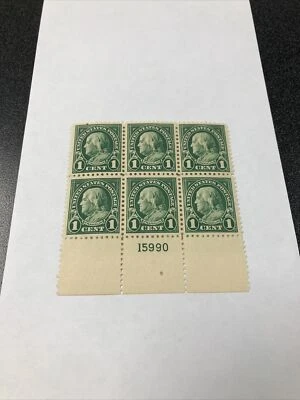 US 552 Franklin Plate Block Of 6 Bottom Margin. XFine Original Gum Never Hinged - Image 1 of 4