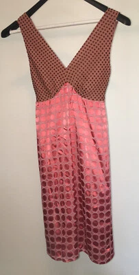 Ограниченное шелковая смесь розовый горошек скольжения платье женщин 2 новый с Ярлыками $98 - Изображение 1 из 3