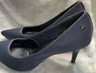 Simply Vera Wang Stevie All-Over Stretch Heels Shoes Pumps Navy Blue Sz 10M Comf