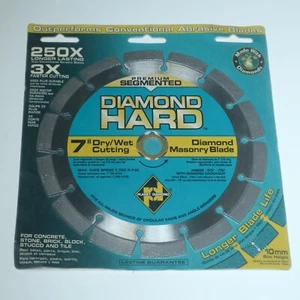 Diamond Hard 7" Dry Wet Cutting Masonry Blade Stone Concrete Brick Tile 250X - Picture 1 of 2