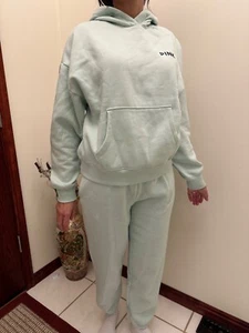 PINK/Victorias Secret Ivy Fleece Campus Hoodie & Jogginghose Mint Aspen Gr. S - Bild 1 von 6