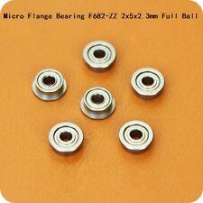 Micro Flange Deep Groove Ball Bearing F682-ZZ 2x5x2.3mm Full Ball Bearing Steel 