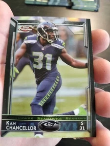 Kam Chancellor 2015 Topps Chrome Seattle Seahawks 37 Soft & Hard Sleeved - Bild 1 von 8