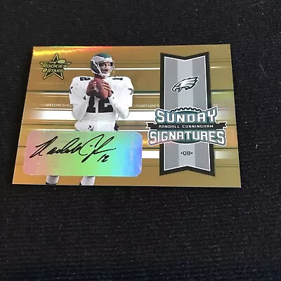 2005 Leaf Rookies & Stars Randall Cunningham Sunday Longevity Gold Auto #10/32 - Image 1 of 2