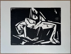 Heinrich Stegemann, Pieta, Holzschnitt aus dem Nachlass, 1996 - Picture 1 of 4