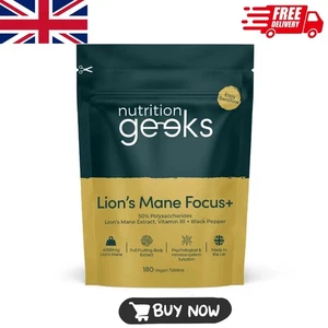 Lions Mane Supplement 4000mg with Vitamin B1 & Black Pepper, 180 Vegan Tablets - Picture 1 of 5