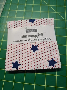 Star Spangled Charm Pack April Rosenthal 42-5-inch Precut Fabric Quilt Squares - Picture 1 of 11