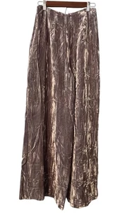 Pantalones de pierna ancha de terciopelo aplastado originales J Peterman •8• Pantalones Palazzo Hong Kong - Imagen 1 de 11