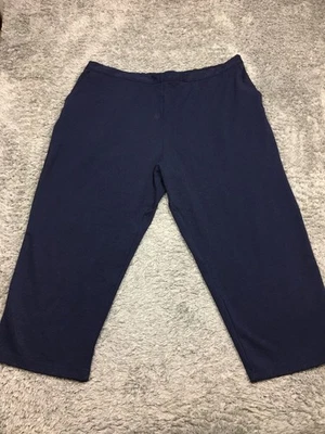 Брюки без застежек белые олень женские размер 26 Вт 28 Вт синие полиэстер вискоза плюс эластичные - Изображение 1 из 4