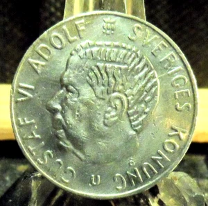 CIRCULATED 1973 1 KRONER SWEDISH COIN(70619) - Picture 1 of 6