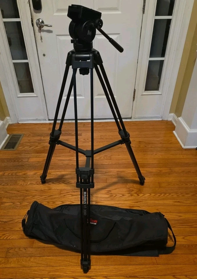 Magnus VT-3000 Tripod Fluid Pan Head Camera Photography & Camcorder Slight Bend - Image 1 of 4