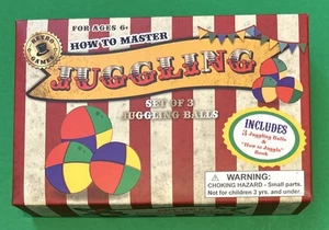 How To Master Juggling Box Set Of 3 Balls & Instruction Book Retro Games 2014 - Picture 1 of 3