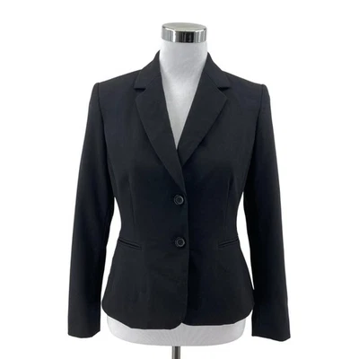 Tahari Arthur S. Levine Petite Blazer Womens 4P Black Lined Career Jacket Career - Image 1 of 4