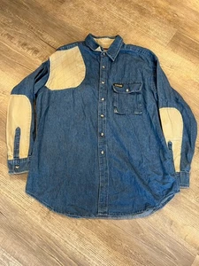 Vintage Remington Hunting Shirt Mens XXL Blue Button Up Long Sleeve - Picture 1 of 8