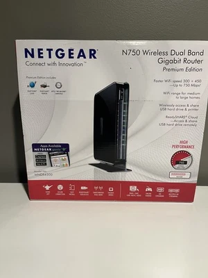 Roteador Gigabit NETGEAR N750 WiFi 300+450Mbps banda dupla (WNDR4300) - Imagem 1 de 3