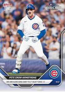 2025 TOPPS NOW NL WILD CARD CHICAGO CUBS PETE CROW-ARMSTRONG #814 BAT & GLOVE - Picture 1 of 1