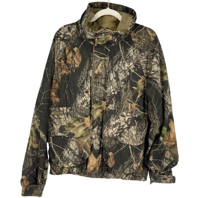 Vtg Columbia Jacket Men M Camo Camouflage Hunting Mossy Oak Breakup Interchange - Image 1 of 4