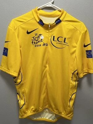 Camiseta deportiva de ciclismo vintage Nike Tour De France 2006 amarilla para hombre grande, hecha en Italia Foto 1 de 4