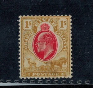 Orange River Colony 1909 SG 151 1S Scarlet & Bistre WMK MCA Perf 14 MOG VLH GEM - Picture 1 of 2