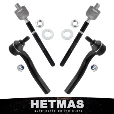 4PCS Front Driver & Passenger Inner Outer Tie Rod Links For 2002-10 Lexus SC430 Foto 1 de 4