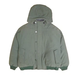 Vintage Woolrich Bomberjacke Gr. XL Fleece gefüttert grün isoliert - Bild 1 von 8