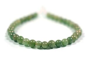 5 mm A ++ echte grüne Jade rund glatt unbehandelter Edelstein 6 Zoll Handwerk Perlen