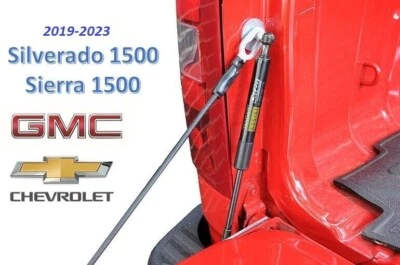 Asistencia de puerta trasera de camioneta Dee Zee negra para Chevy GMC Silverado Sierra 1500 19-23 Foto 1 de 4