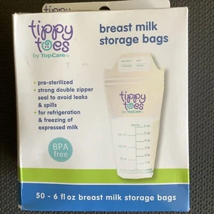 Breast Milk Storage Bags 6 oz 50 Count BPA Free Pre-Sterilized - New Damaged Box - Picture 1 of 5