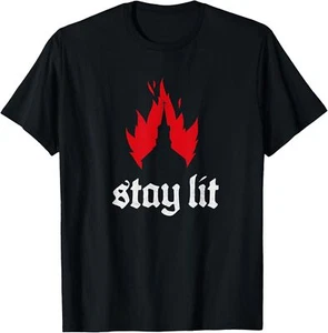 NEU LIMITED Stay Lit Occult Satan Devil Hell Goth Burning Church T-Shirt - Bild 1 von 3
