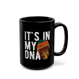 Taza de cerámica negra Sri Lankan Heritage - Orgullo de Sri Lanka - Taza de café con temática de ADN - Imagen 1 de 18