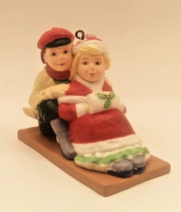 Kurt Adler Inc. Christmas Ornament Sledding Couple - Picture 1 of 9