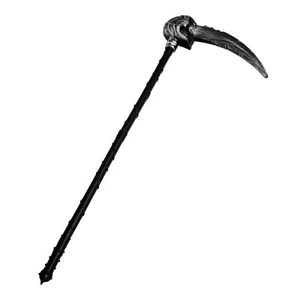 New Grim Reaper Skull Scythe Halloween Fancy Dress Plastic Accessory 83cm Prop - Picture 1 of 12