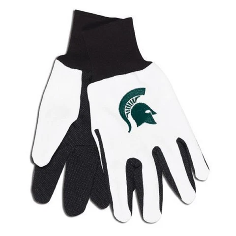 Michigan State Spartans Two Tone Gloves - Adult Size [NEW] NCAA Work Glove Cold Cover